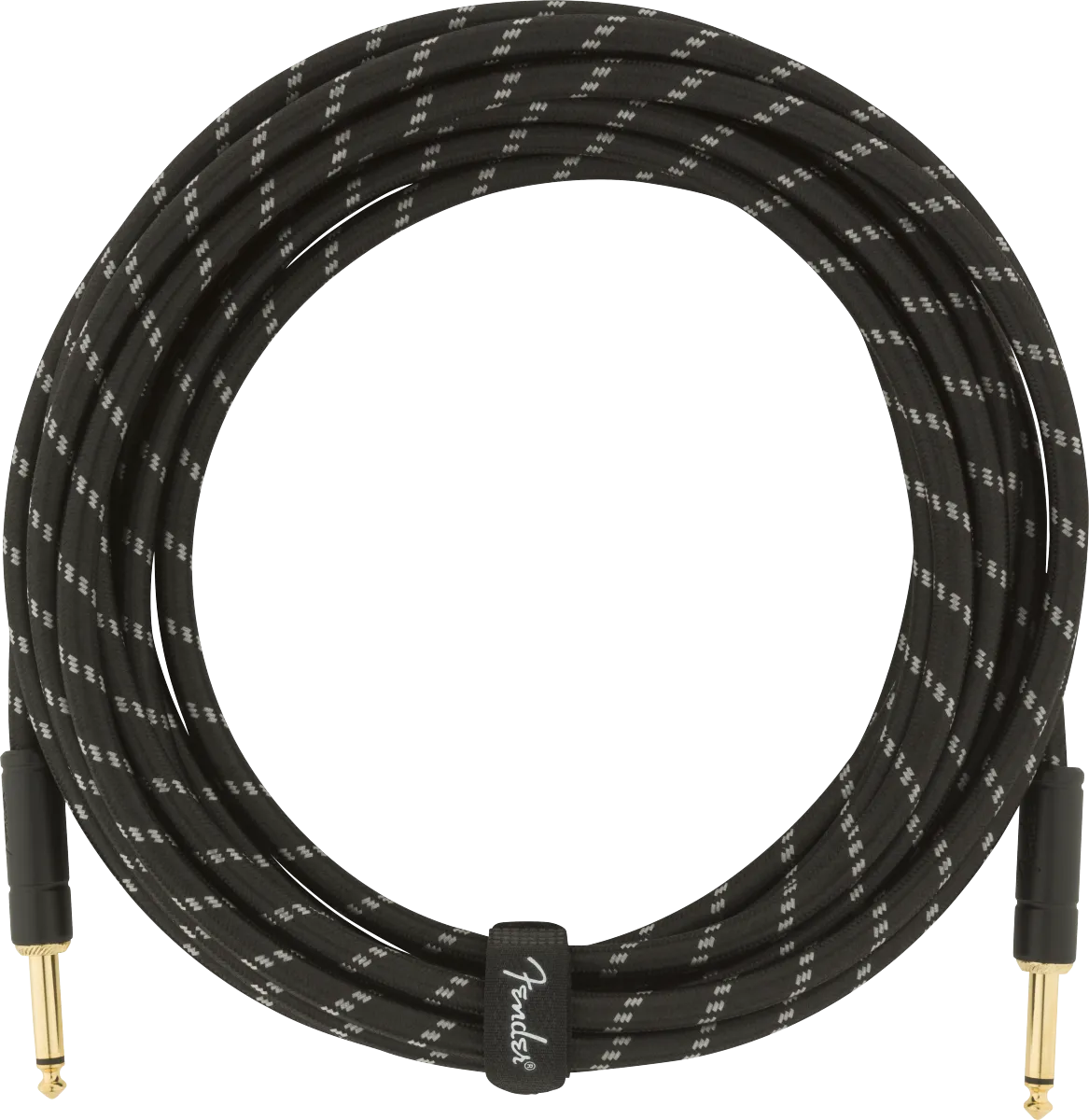 Fender DELUXE Series Instrument Cable (Black Tweed) -  18.6'