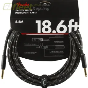 Fender Deluxe Series Instrument Cable - Straight to Straight - Black Tweed 18.6' (0990820080)