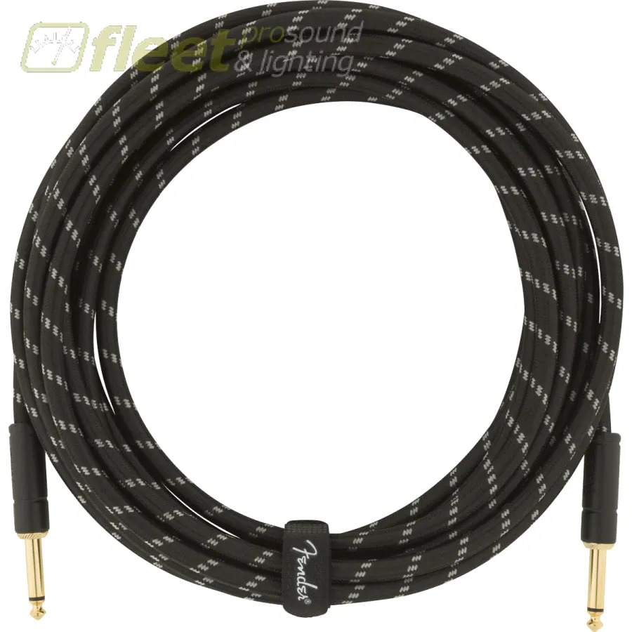 Fender Deluxe Series Instrument Cable - Straight to Straight - Black Tweed 18.6' (0990820080)
