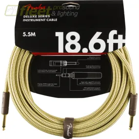 Fender Deluxe Series Instrument Cable - Straight to Straight -  Tweed 18.6' ( 0990820081 )
