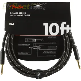 Fender Deluxe Series Instrument Cable, Straight/Straight, 10', Black Tweed (0990820092)
