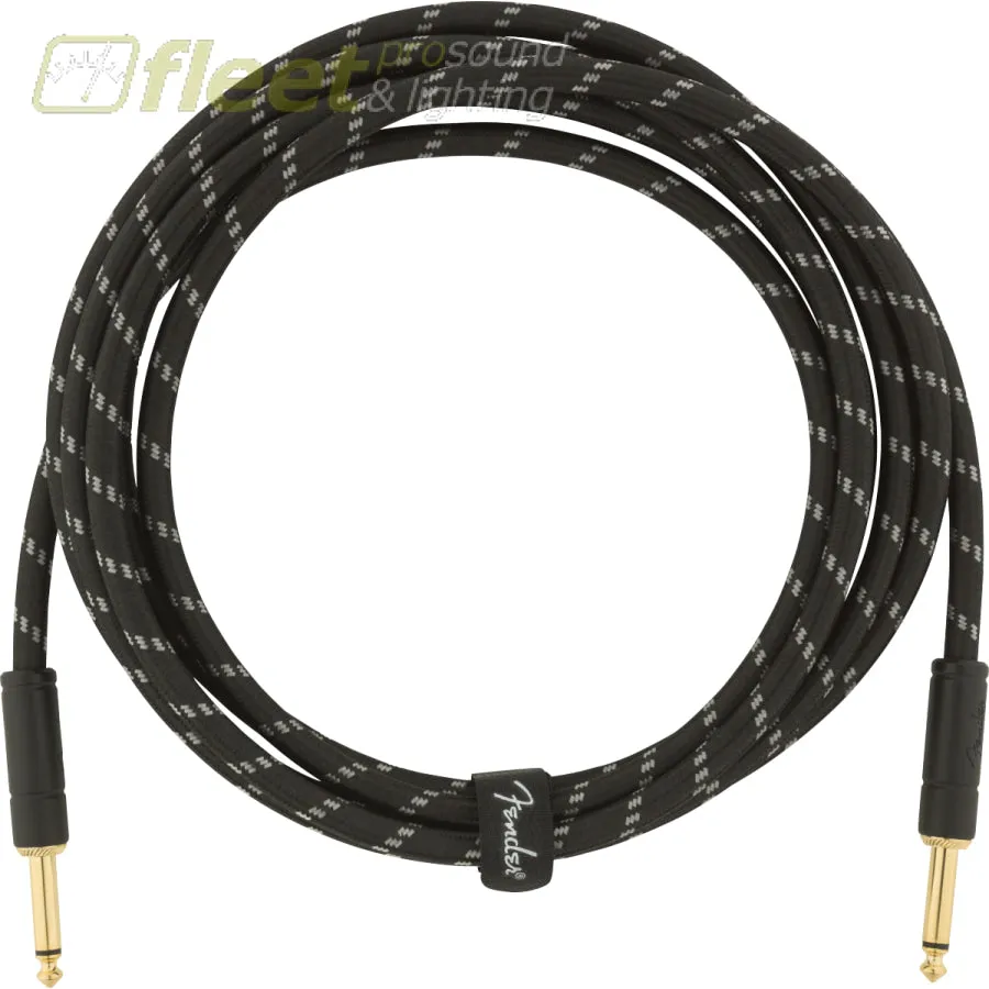 Fender Deluxe Series Instrument Cable, Straight/Straight, 10', Black Tweed (0990820092)