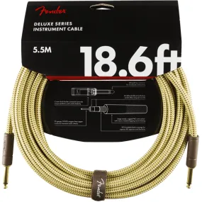Fender Deluxe Series Tweed Guitar Cable - 18foot (5.5 meters) - Straight
