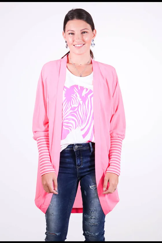 Fluro Pink Cuff Kimono Short