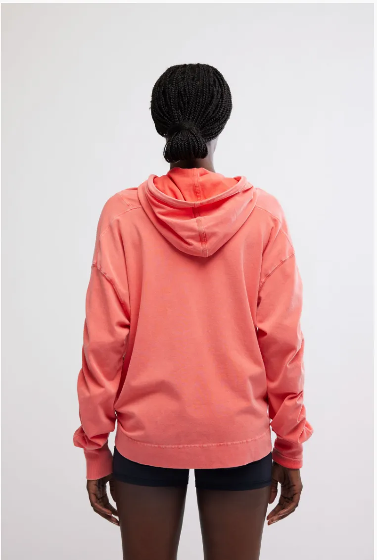 FREE PEOPLE Hot Shot Hooded Layer Coddy - Hibiscus