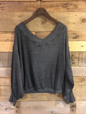 Free People South Side Thermal Black