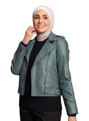 Grey Leather Jacket