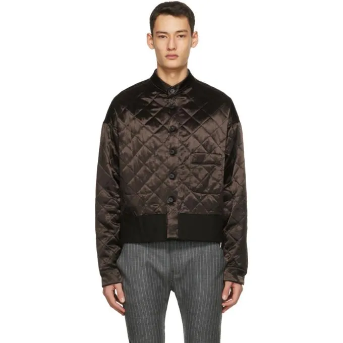 Haider Ackermann Brown Quilted Shirt Jacket