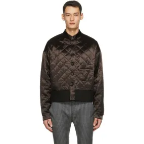 Haider Ackermann Brown Quilted Shirt Jacket