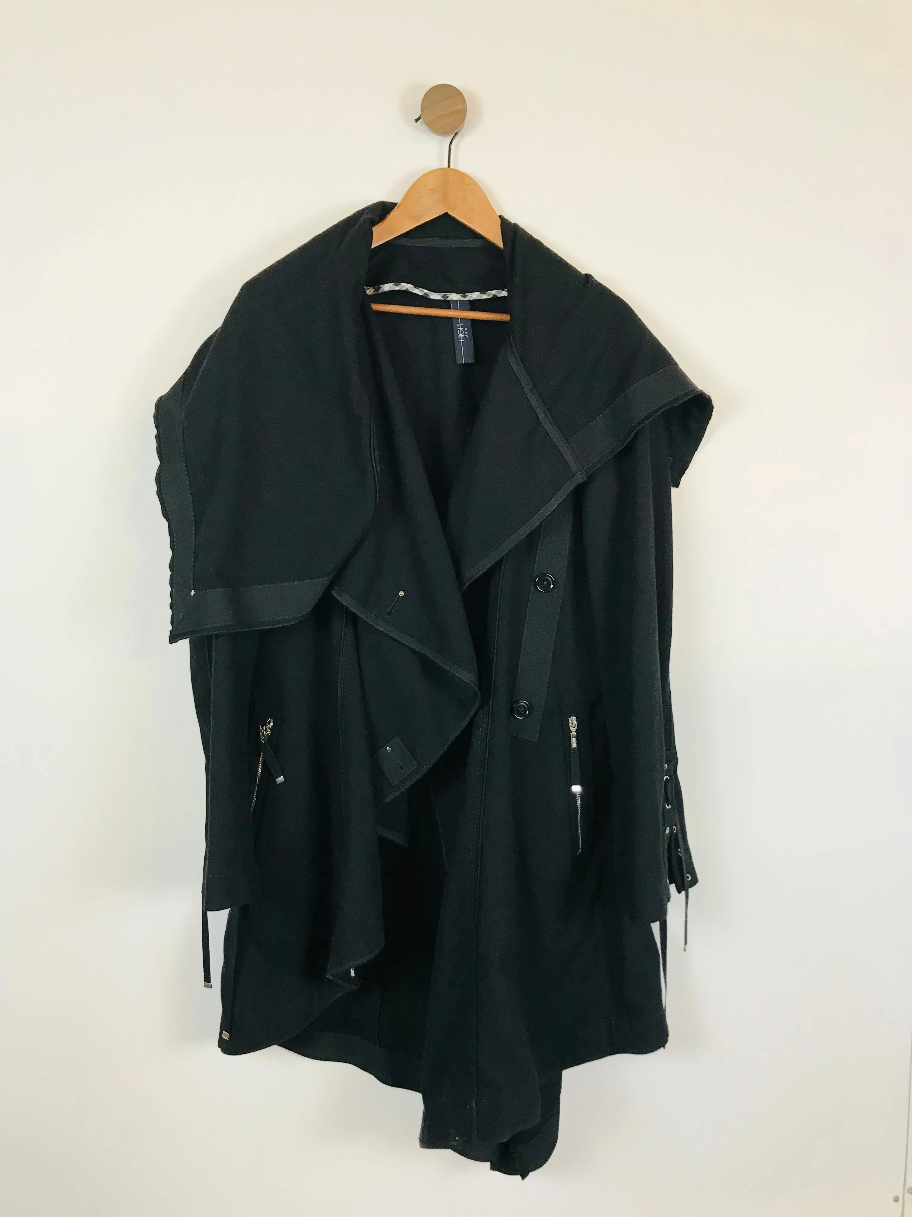 High Use Women's Wool Longline Overcoat | UK14 | Black