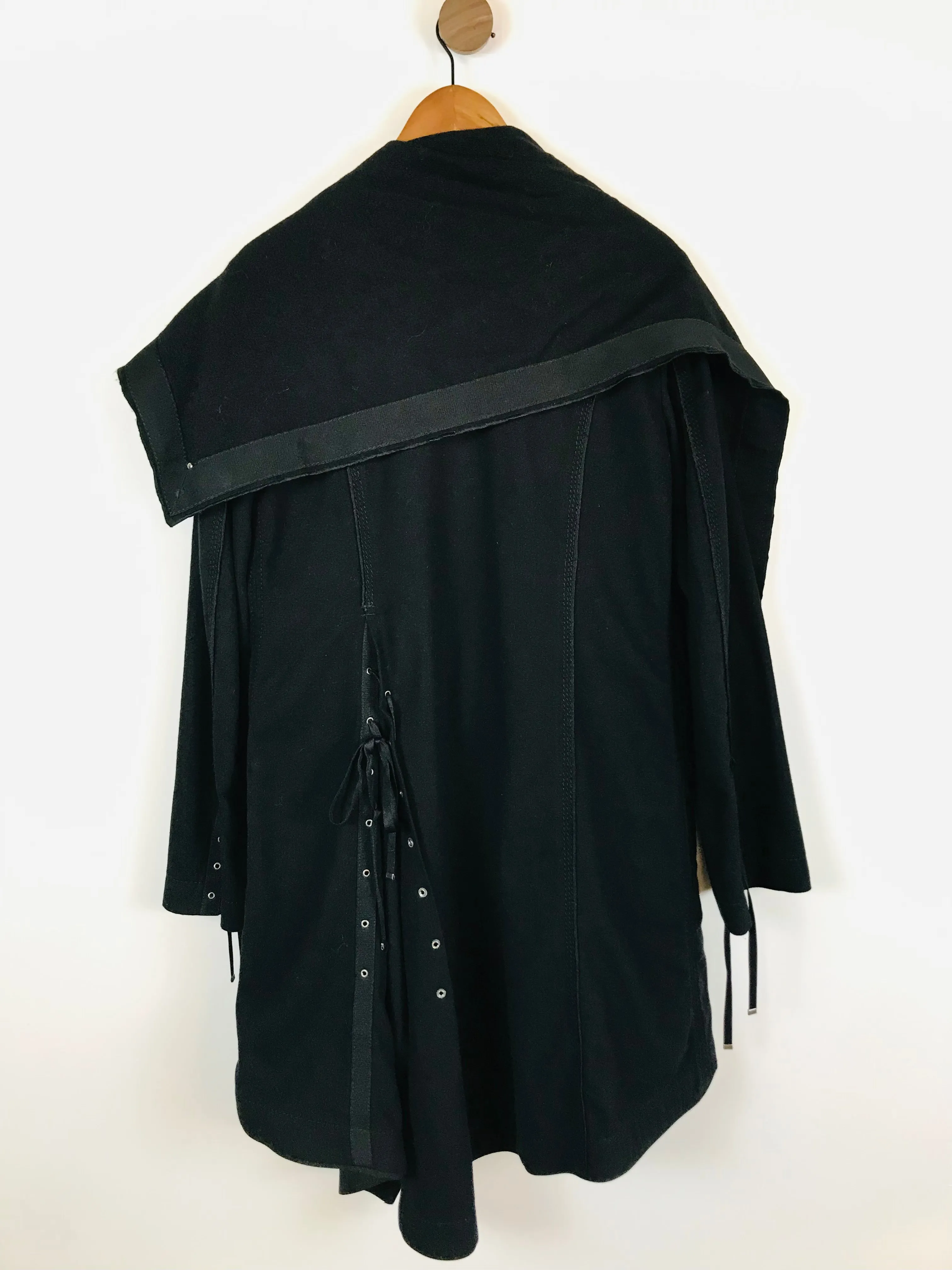 High Use Women's Wool Longline Overcoat | UK14 | Black