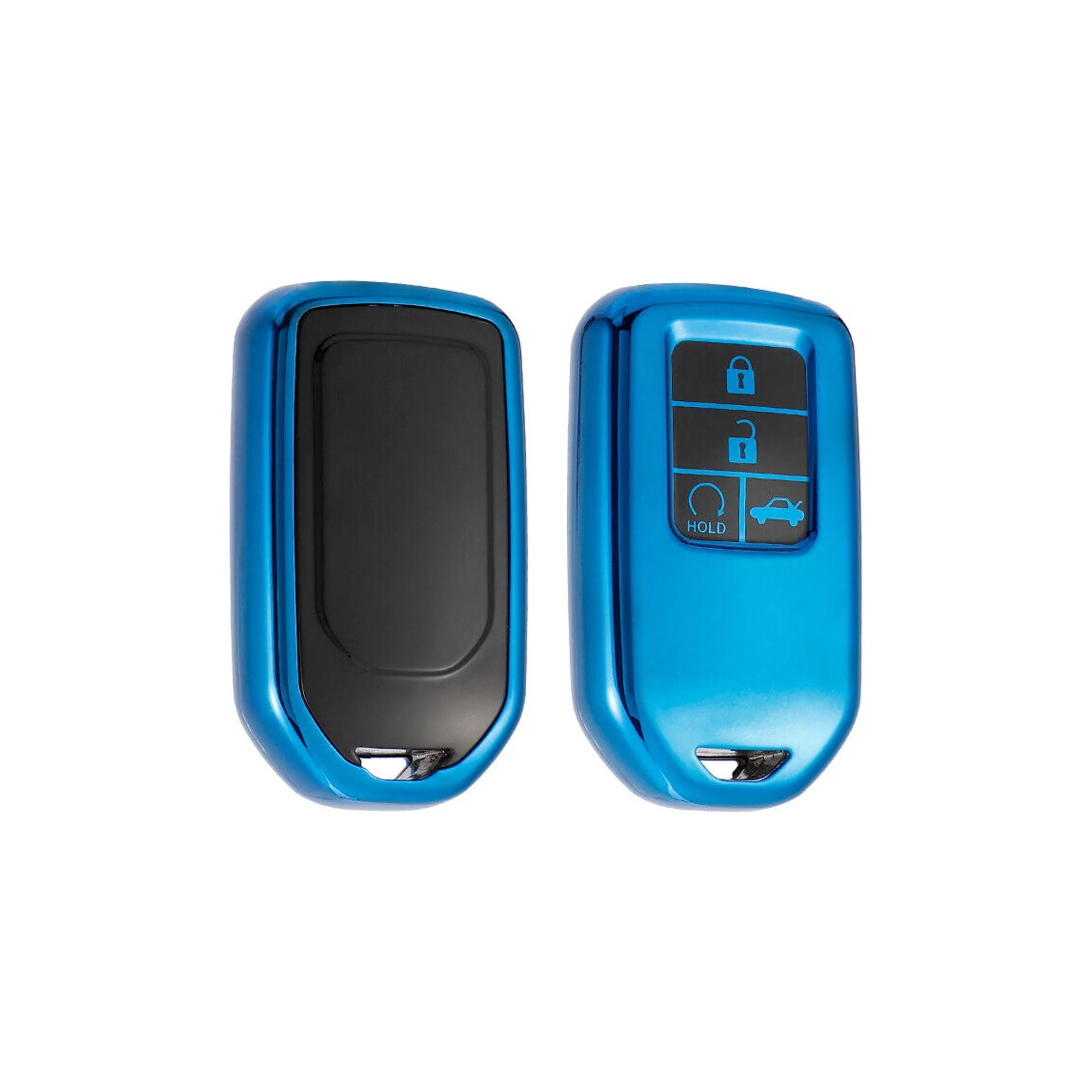 Honda Civic TPU Plastic Protection Key Cover Blue - Full Cover Remote Case Keyless Protector Jacket