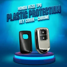 Honda Vezel TPU / Plastic Protection Key Cover - Chrome - Full Cover Remote Case Keyless Protector Jacket