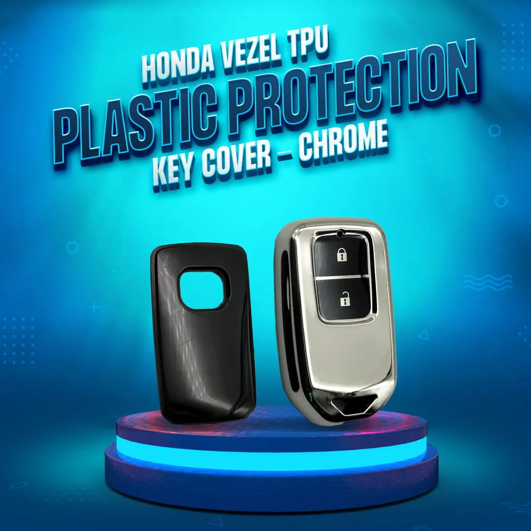 Honda Vezel TPU / Plastic Protection Key Cover - Chrome - Full Cover Remote Case Keyless Protector Jacket