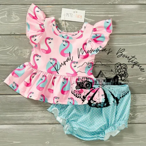 Infant Cool Flamingo Romper