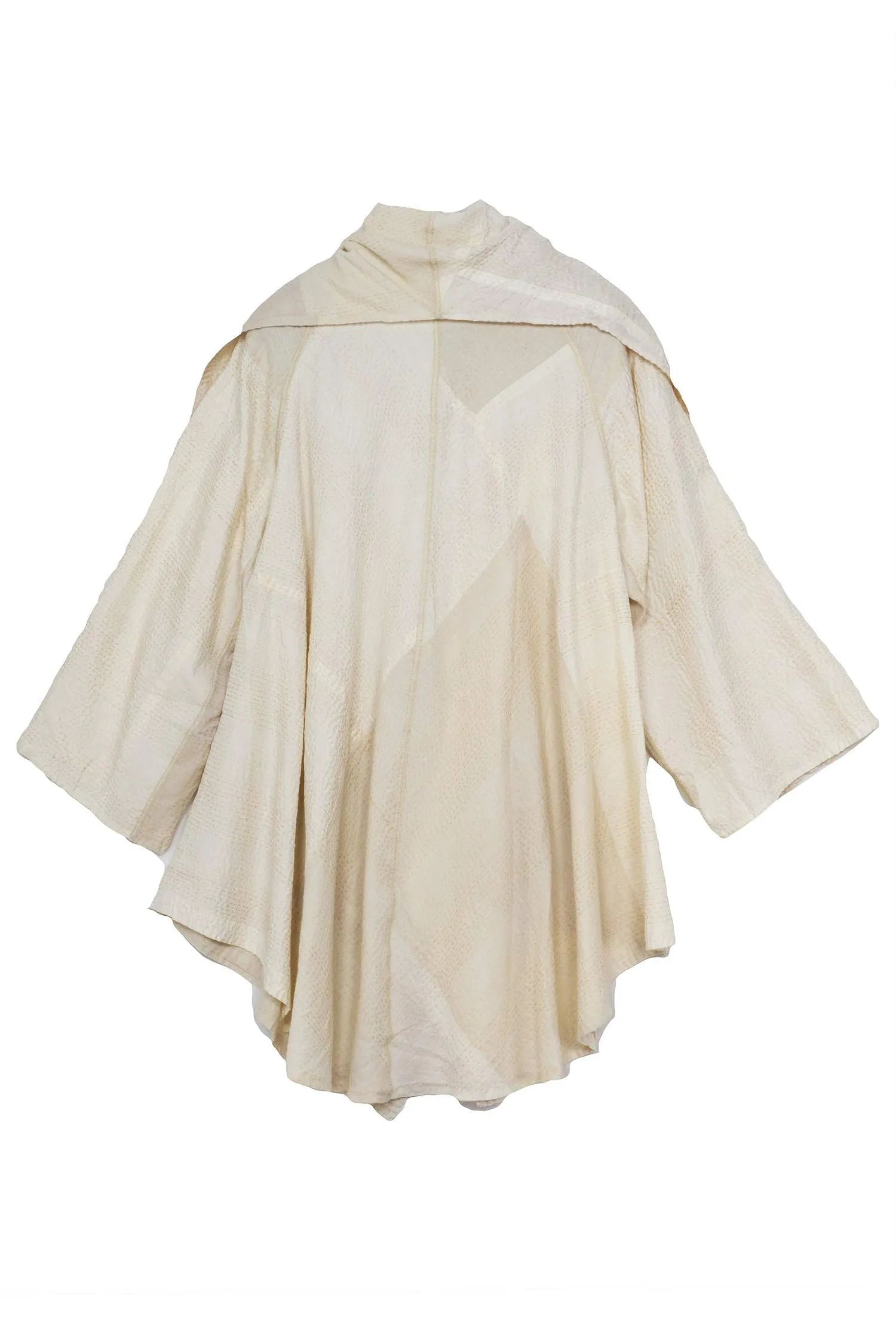 JAIPUR WHITE KANTHA CIRCULAR LONG JKT - jw2009-ivy -