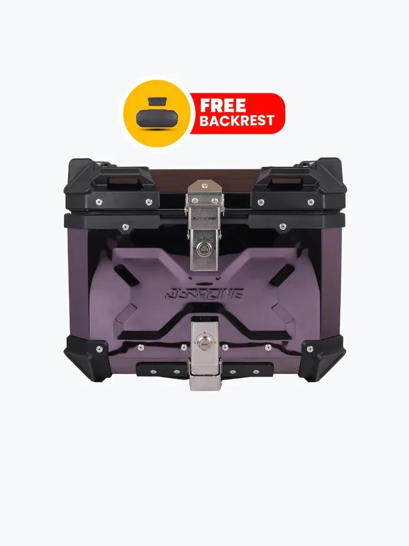 JB TC Aluminium X45 L Gloss Titanium With Backrest Pad