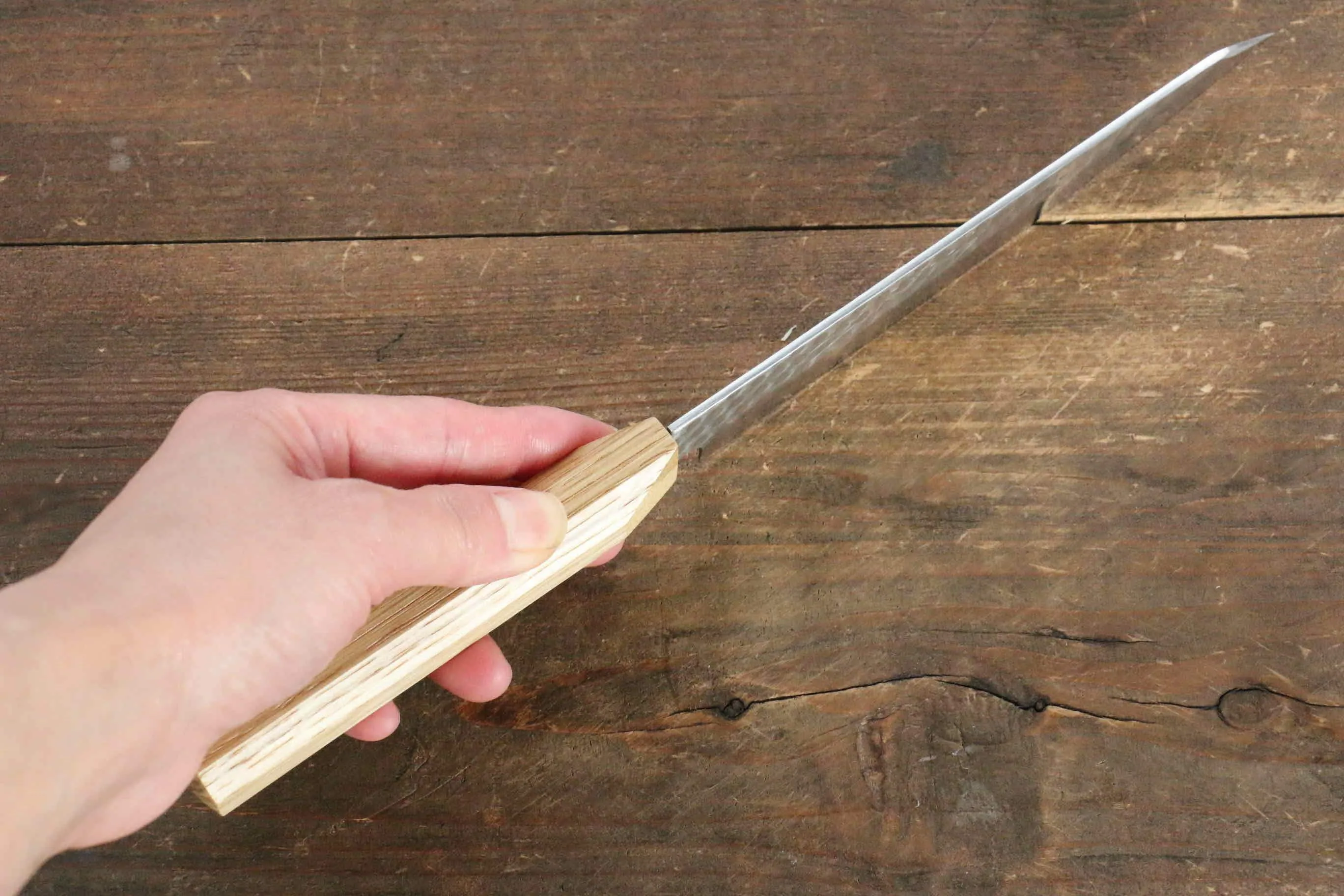 Jikko VG10 17 Layer Kiritsuke Petty-Utility  140mm Oak Handle