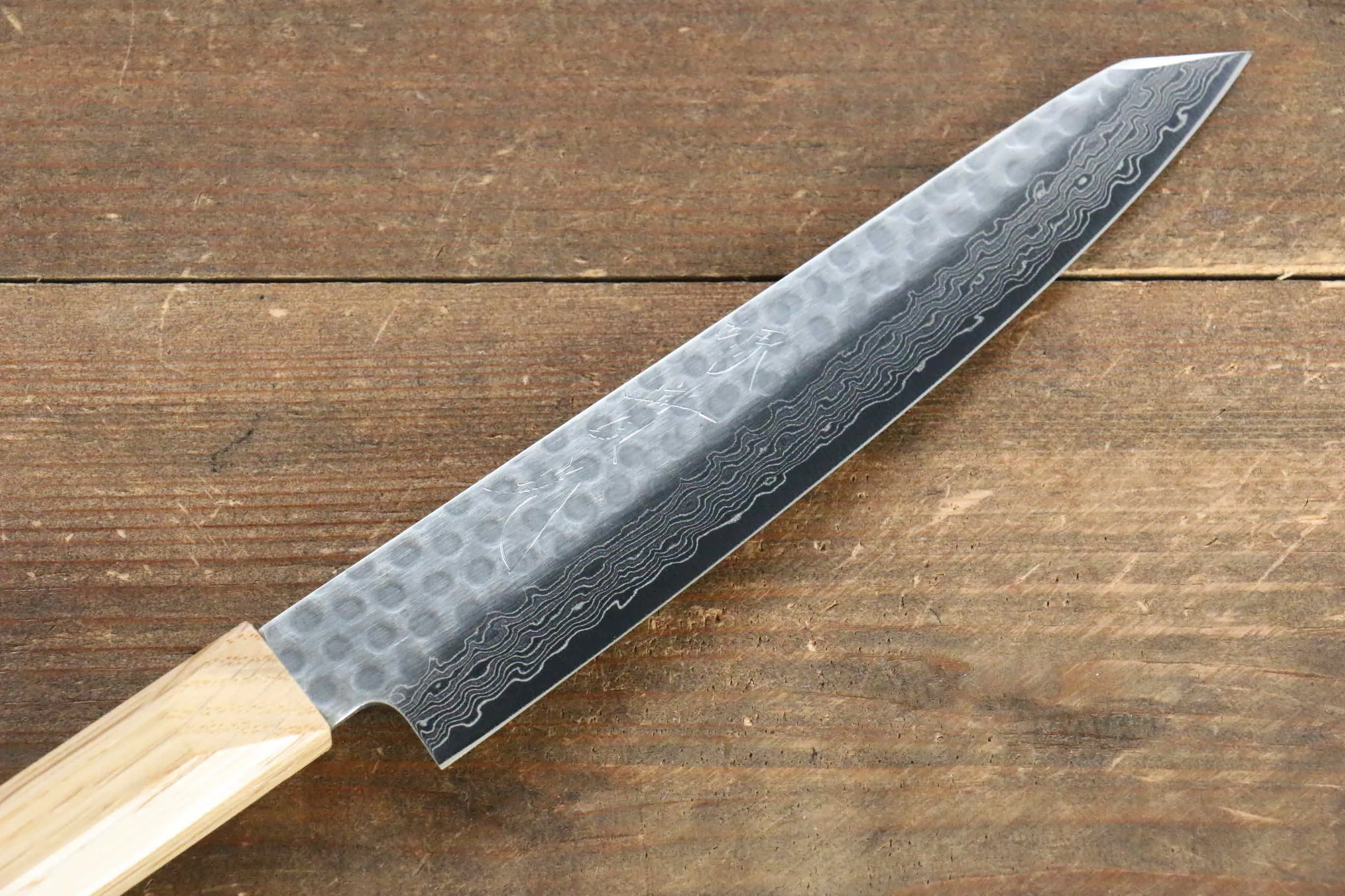 Jikko VG10 17 Layer Kiritsuke Petty-Utility  140mm Oak Handle