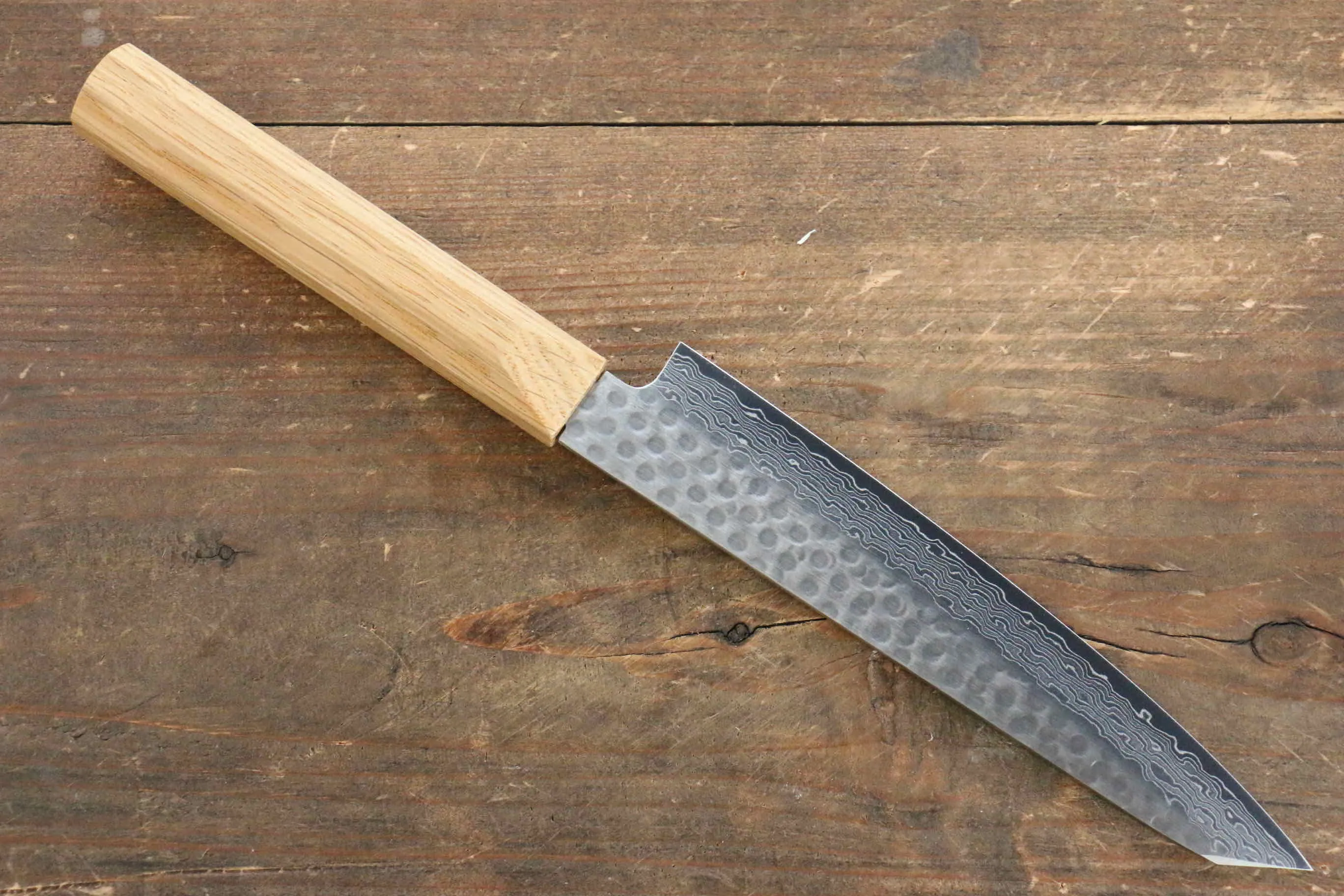 Jikko VG10 17 Layer Kiritsuke Petty-Utility  140mm Oak Handle