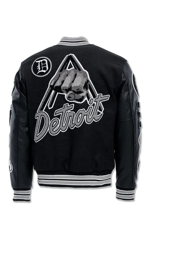 JORDAN CRAIG MOTOWN VARSITY JACKET (BLACK SHADOW)