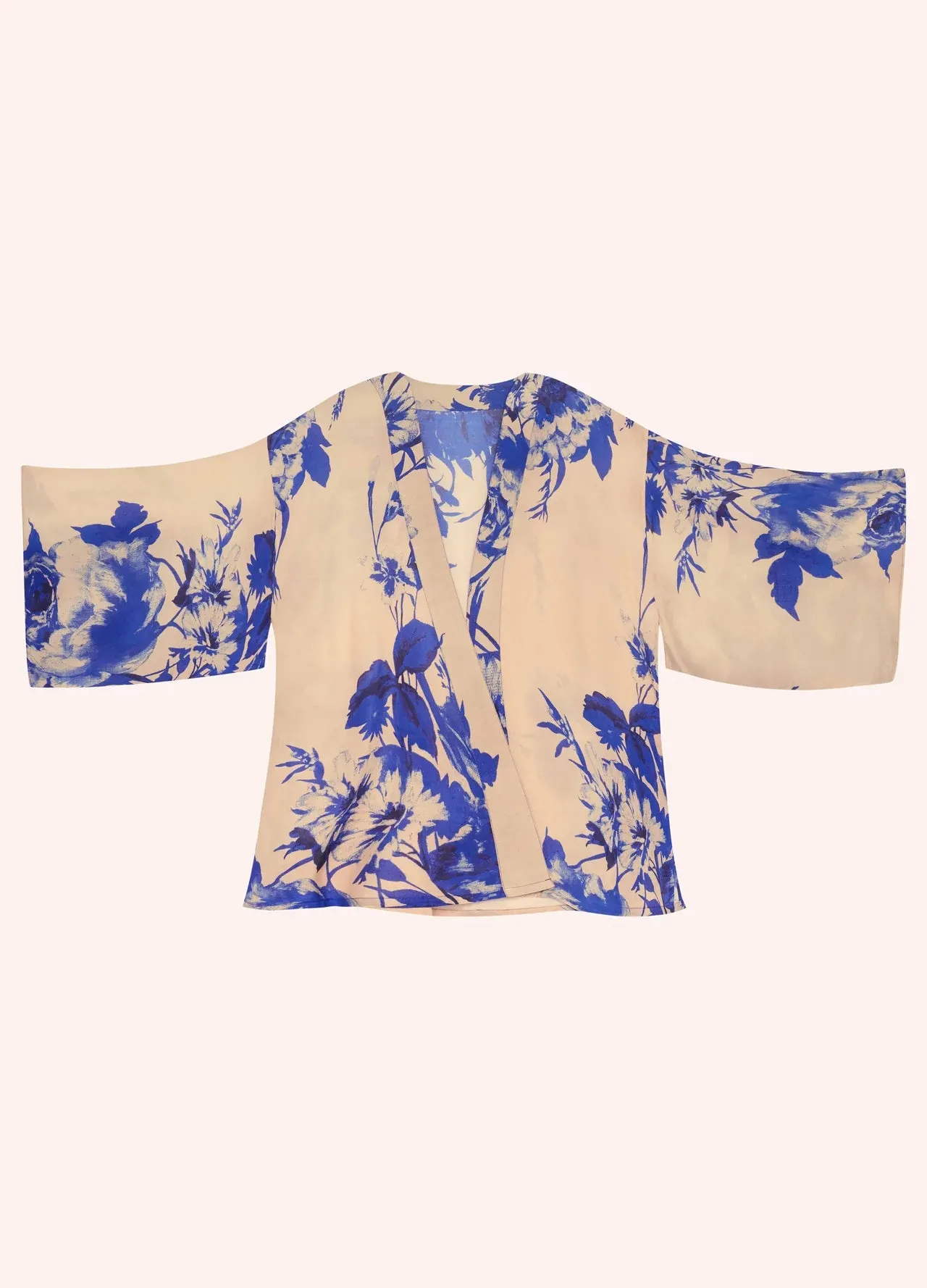 Kimono Jacket by Powder UK in China Blue Blooms