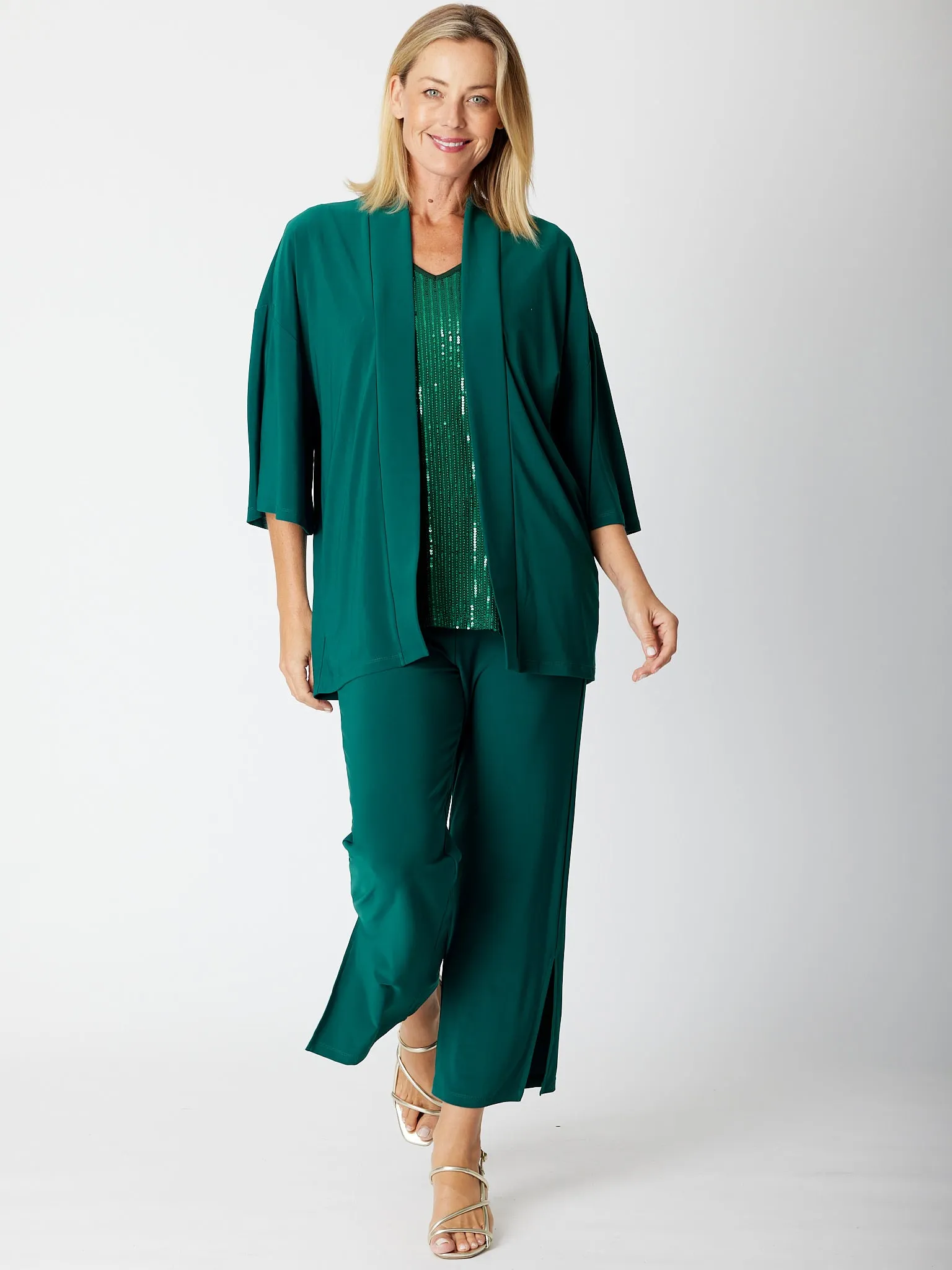 Kimono Jersey Jacket - Jade - 30565