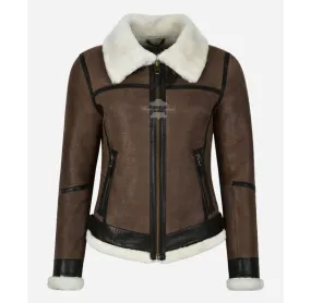 LAMMY SHEEPSKIN JACKET LADIES B3 Shearling Fur Classic RAF Jacket