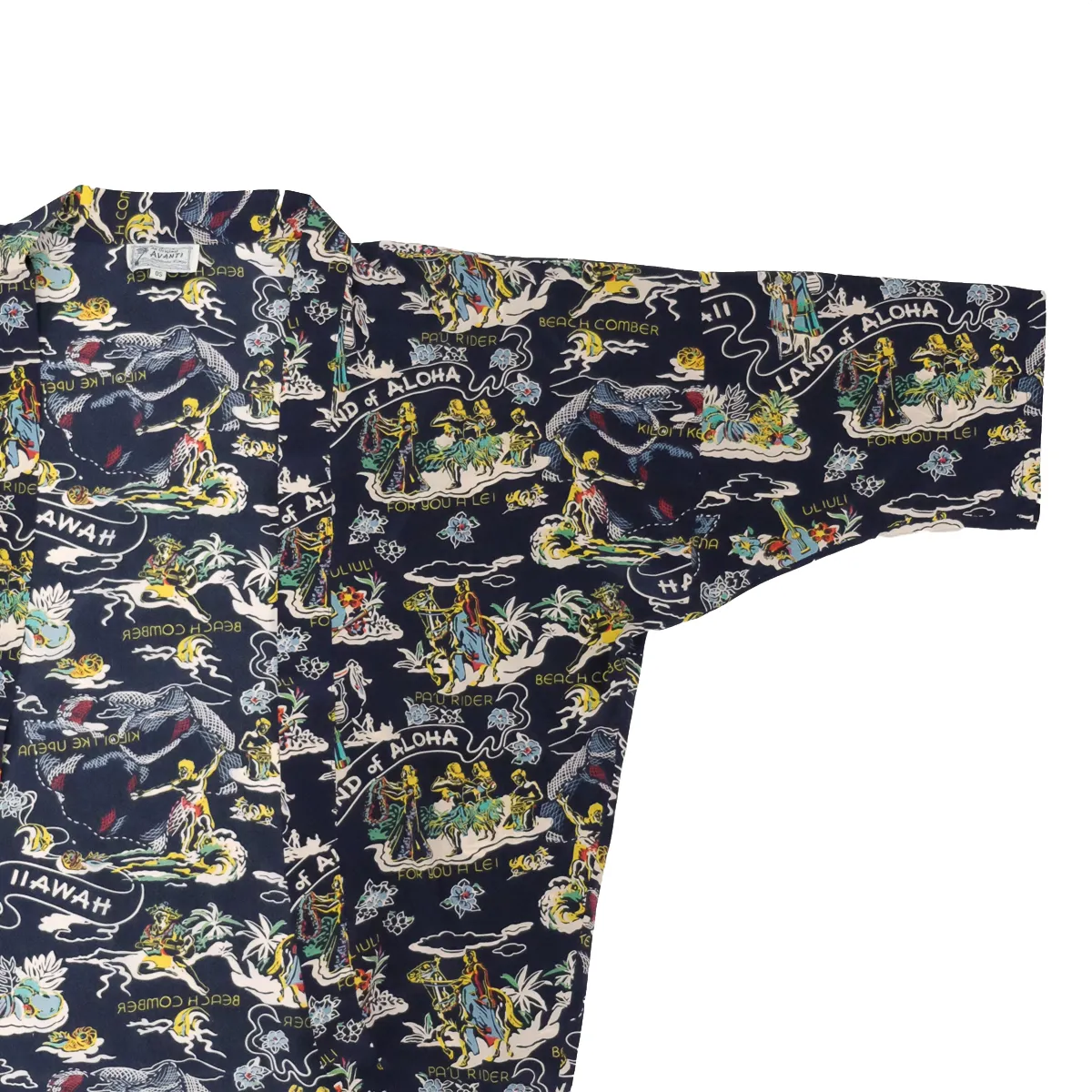 Land of Aloha (Kimono Cover-Up) - Navy