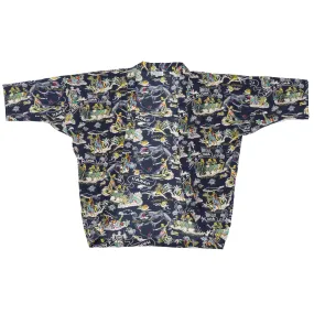 Land of Aloha (Kimono Cover-Up) - Navy