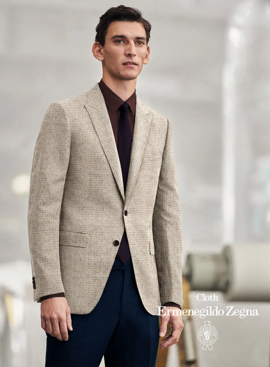 Lanificio Zegna Beige Basket Weave Jacket