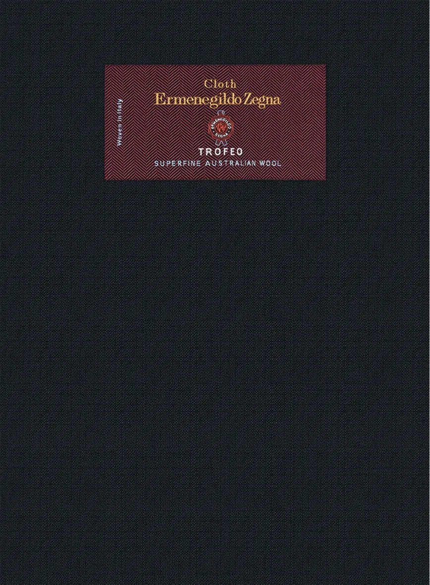 Lanificio Zegna Trofeo Jolge Dark Blue Checks Wool Jacket