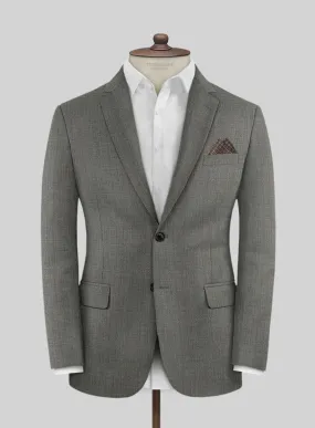 Lanificio Zegna Trofeo Sharkskin Mid Gray Wool Jacket