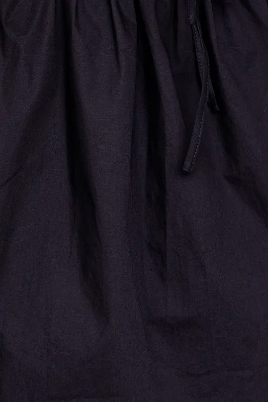 LE LIS Short Sleeve Back Tie Detail Babydoll Dress