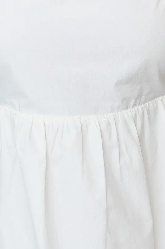 LE LIS Short Sleeve Back Tie Detail Babydoll Dress