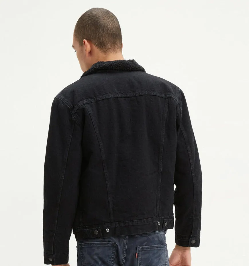 Levi's Type 3 Sherpa Trucker Black Jacket