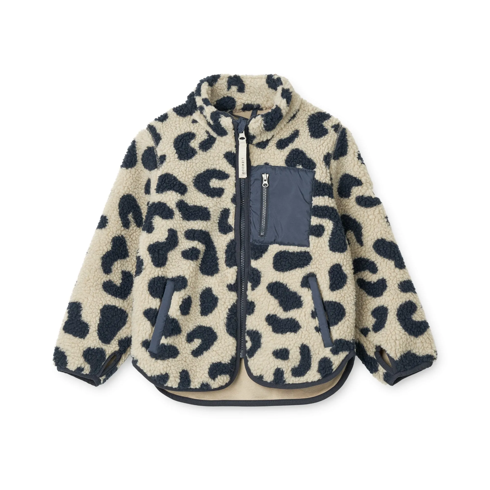 Liewood: Nolan Pile Printed Jacket - Mega Leo Mist