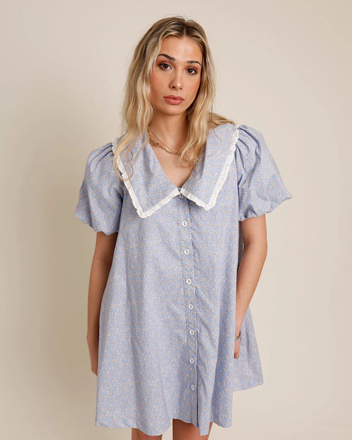 LONDON BABYDOLL MINI DRESS