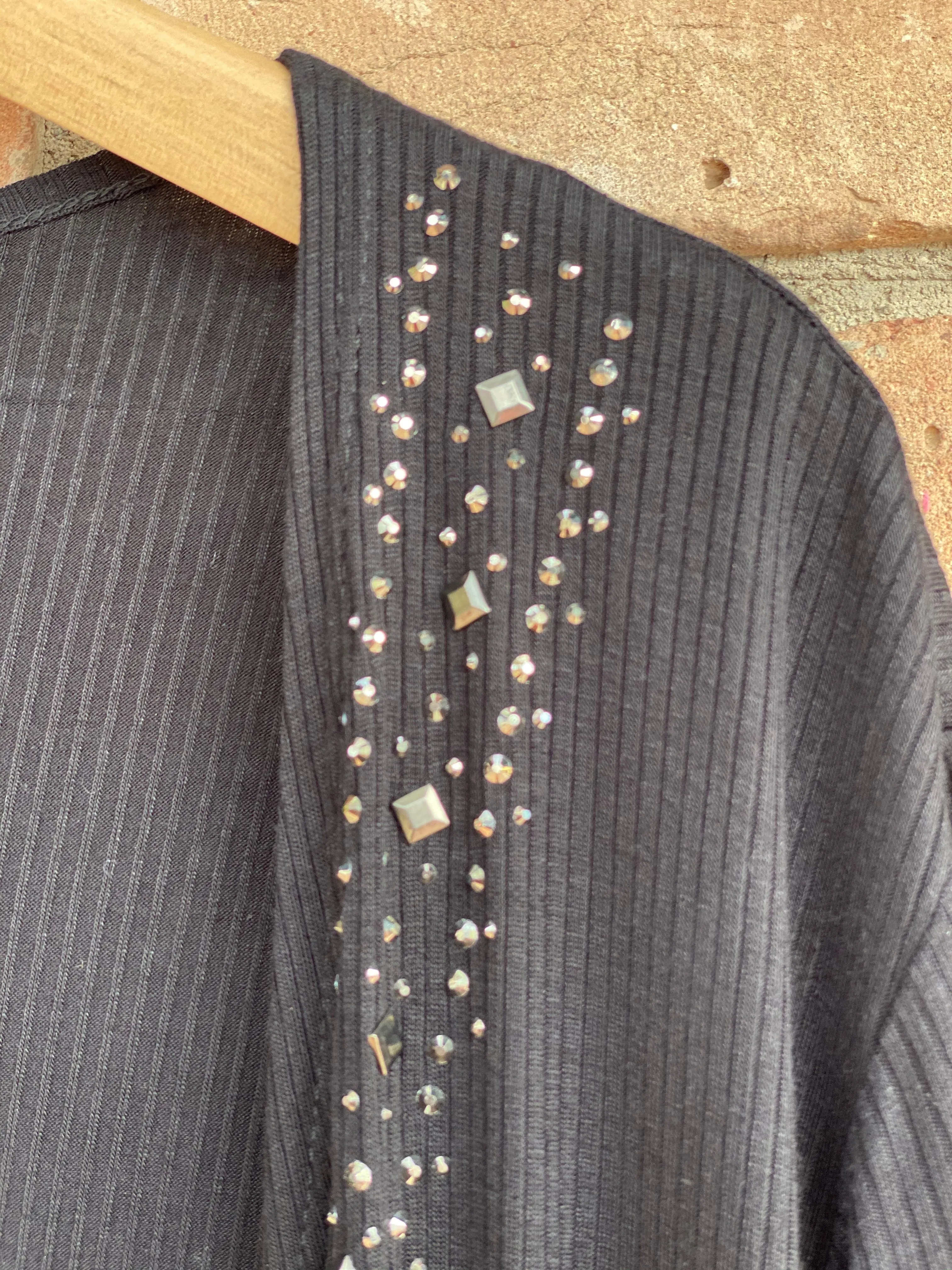 Long Black Gem Kimono