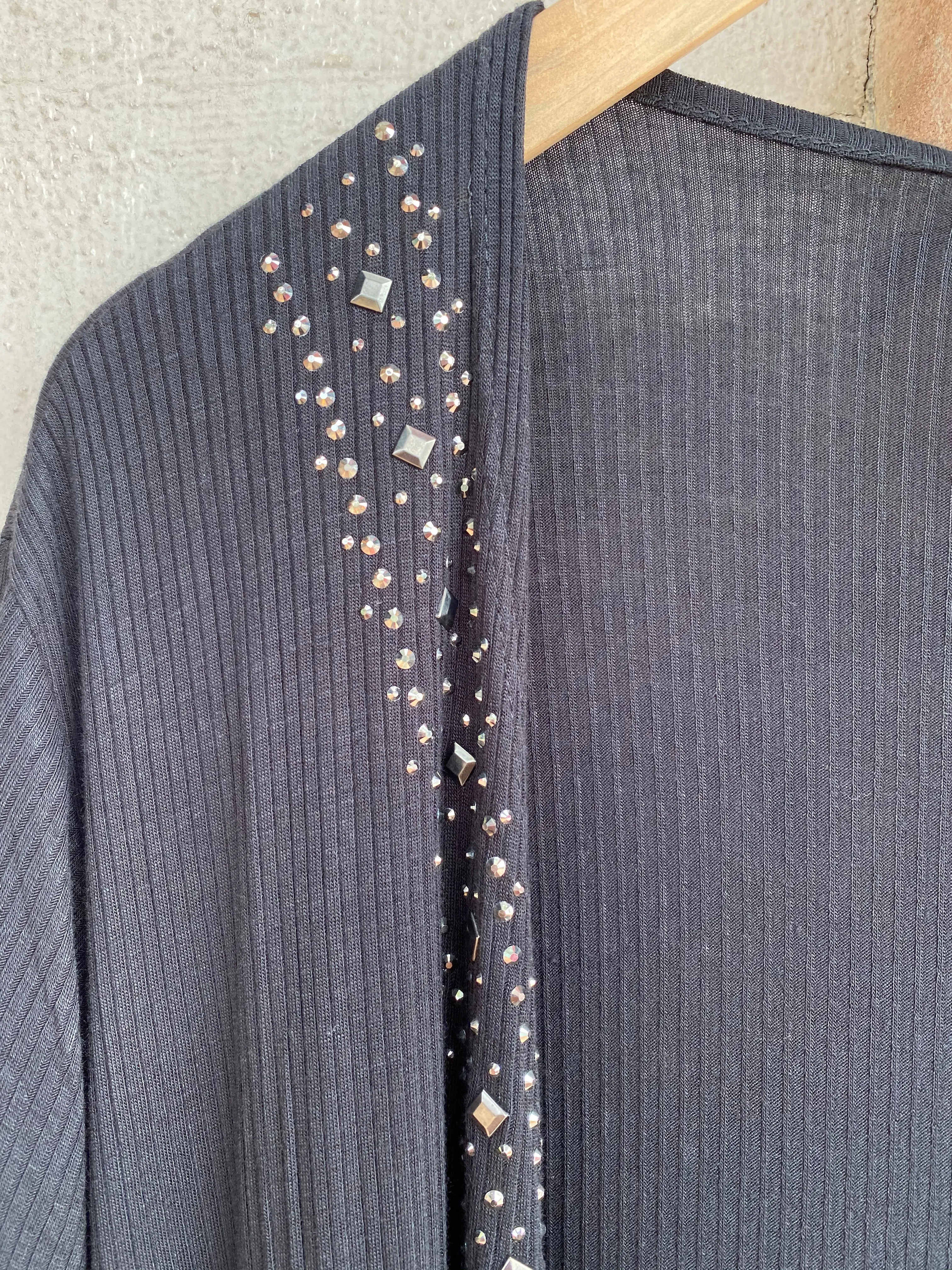Long Black Gem Kimono