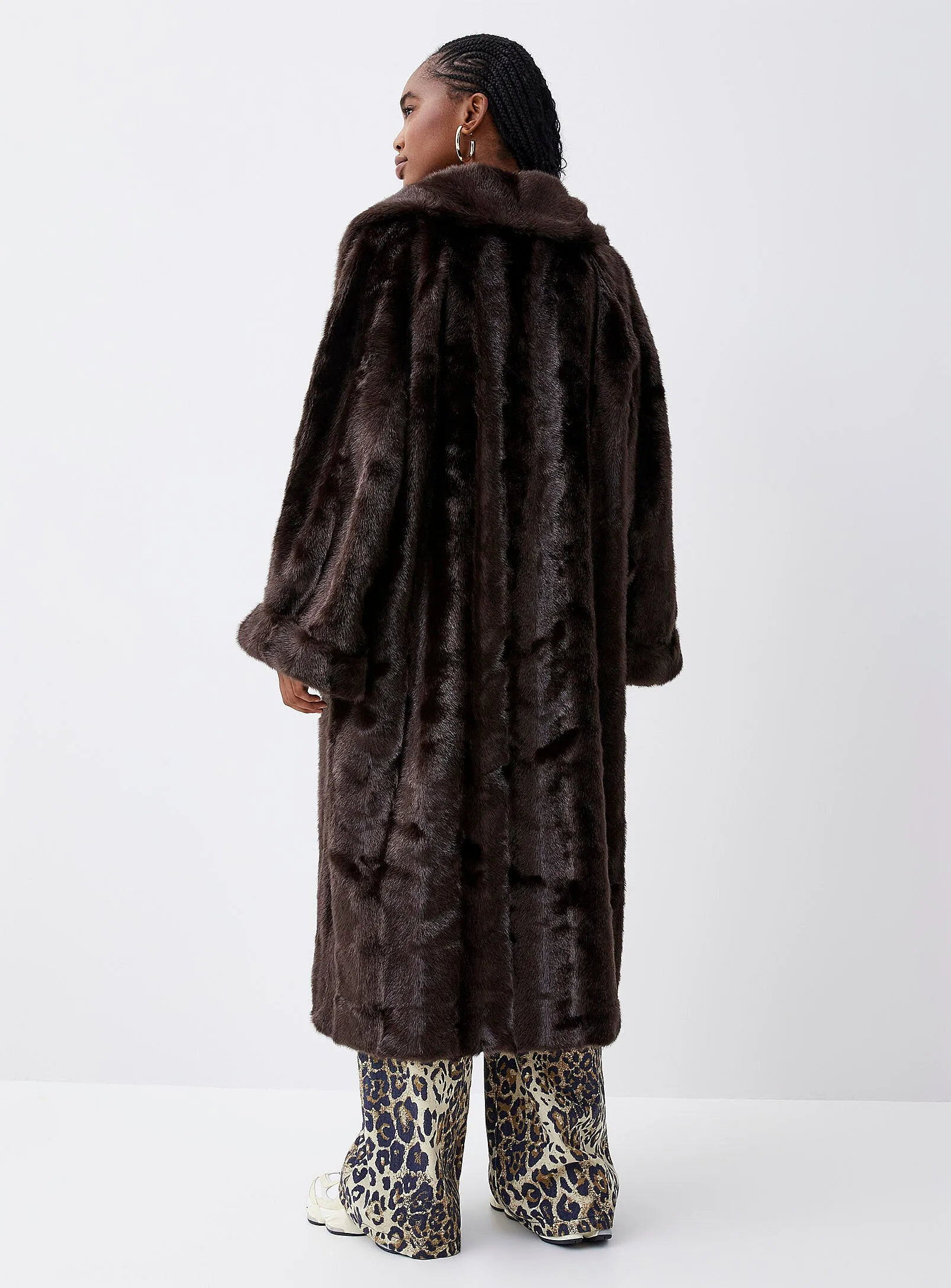 Long Faux Mink Coat