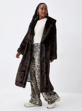 Long Faux Mink Coat