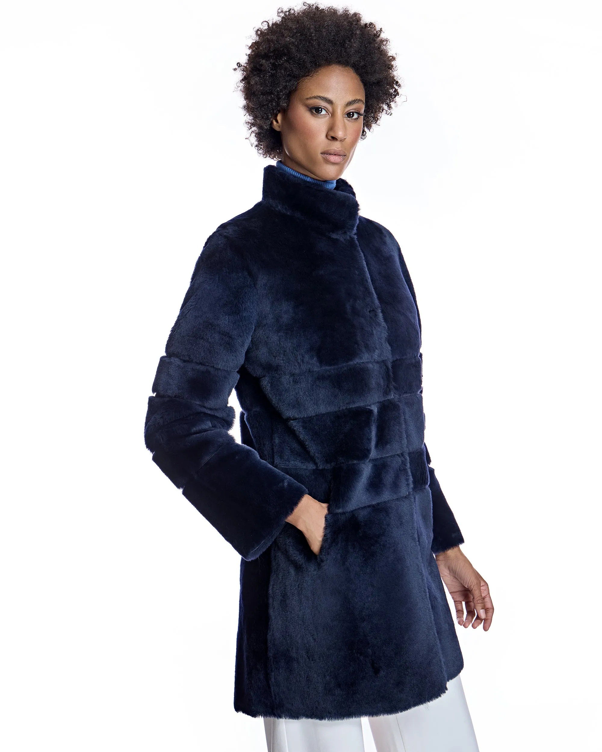 Maximilian Horizontal Shearling Jacket
