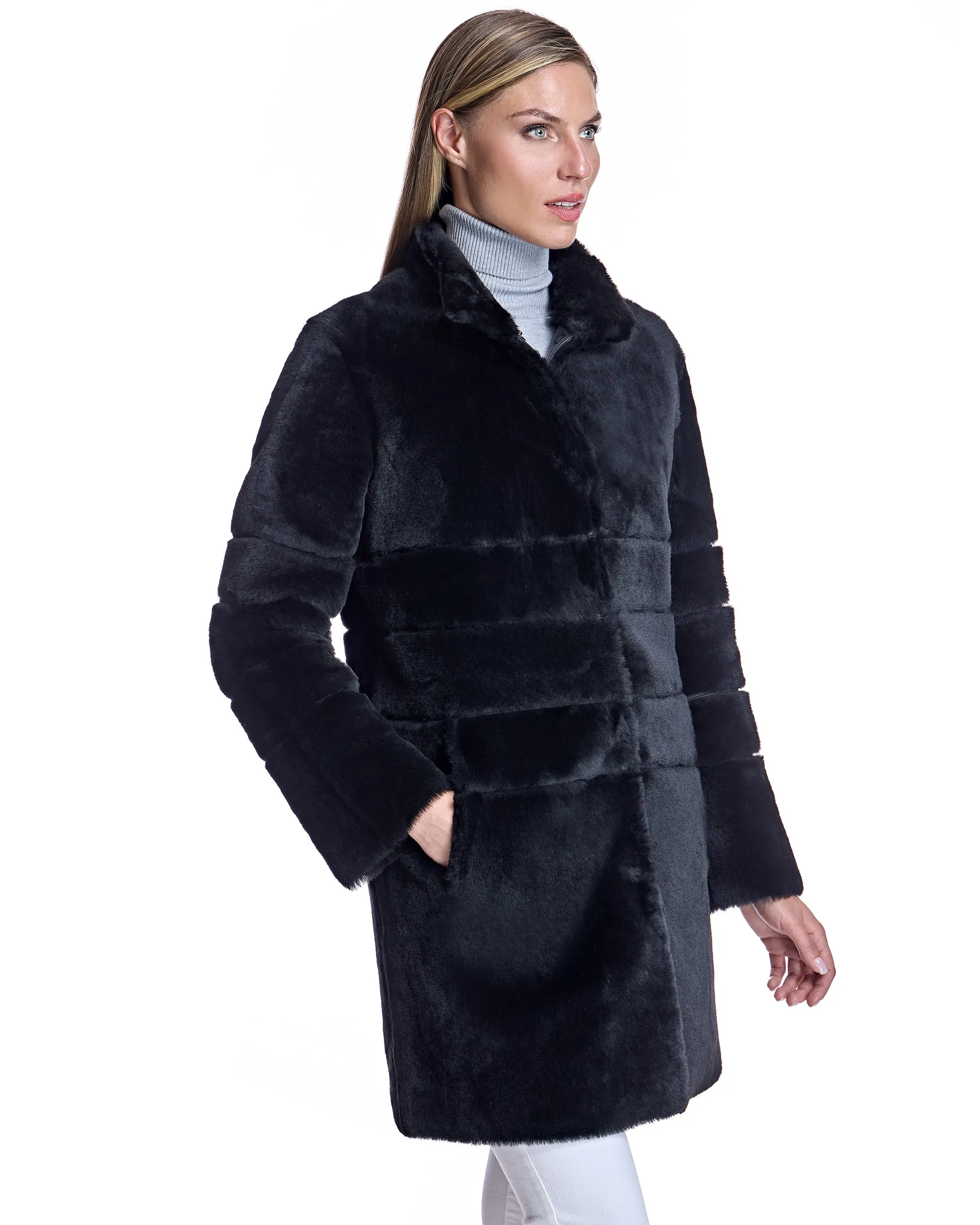 Maximilian Horizontal Shearling Jacket
