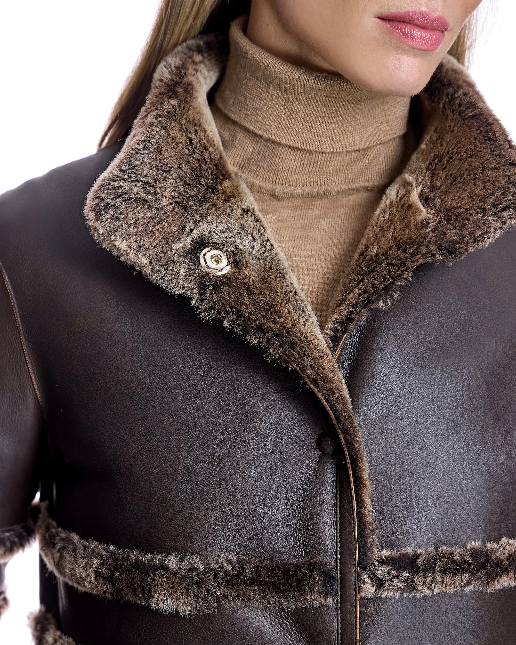 Maximilian Horizontal Shearling Jacket