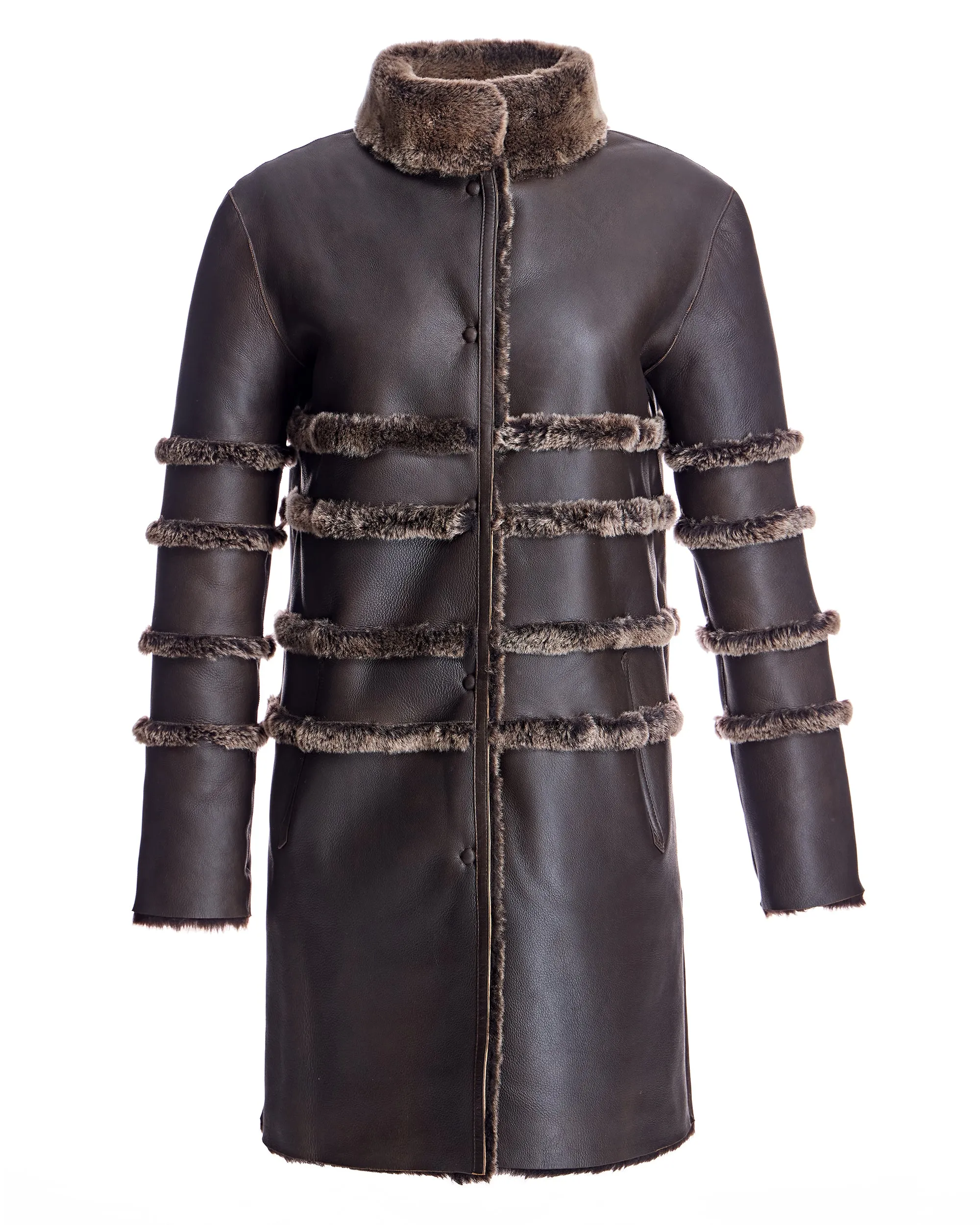 Maximilian Horizontal Shearling Jacket
