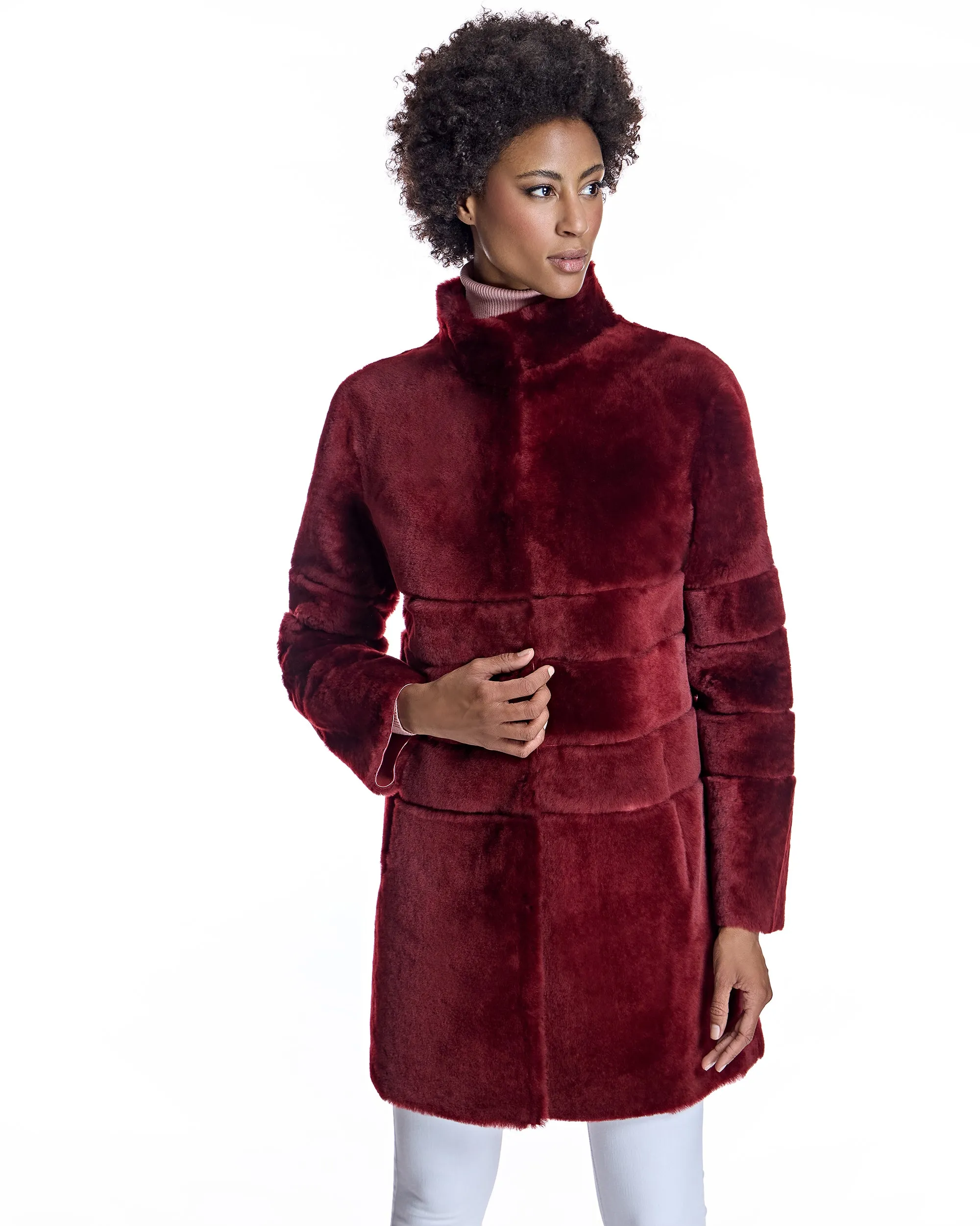 Maximilian Horizontal Shearling Jacket