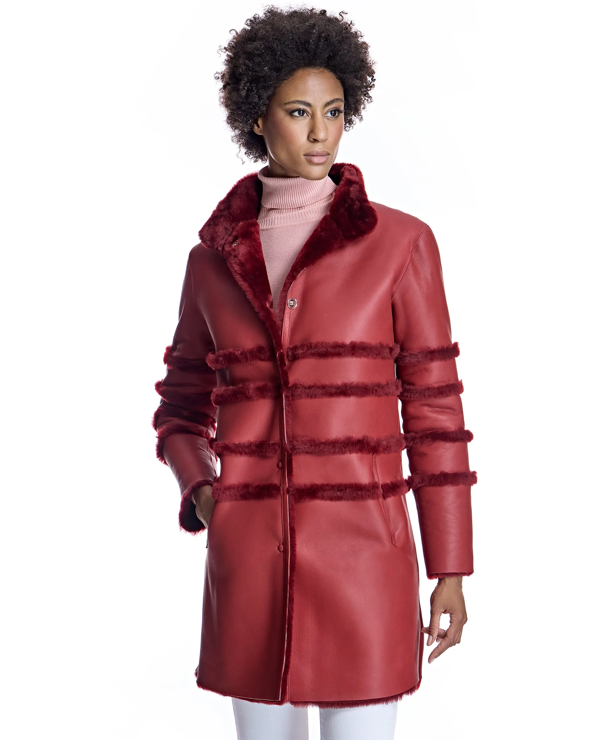 Maximilian Horizontal Shearling Jacket