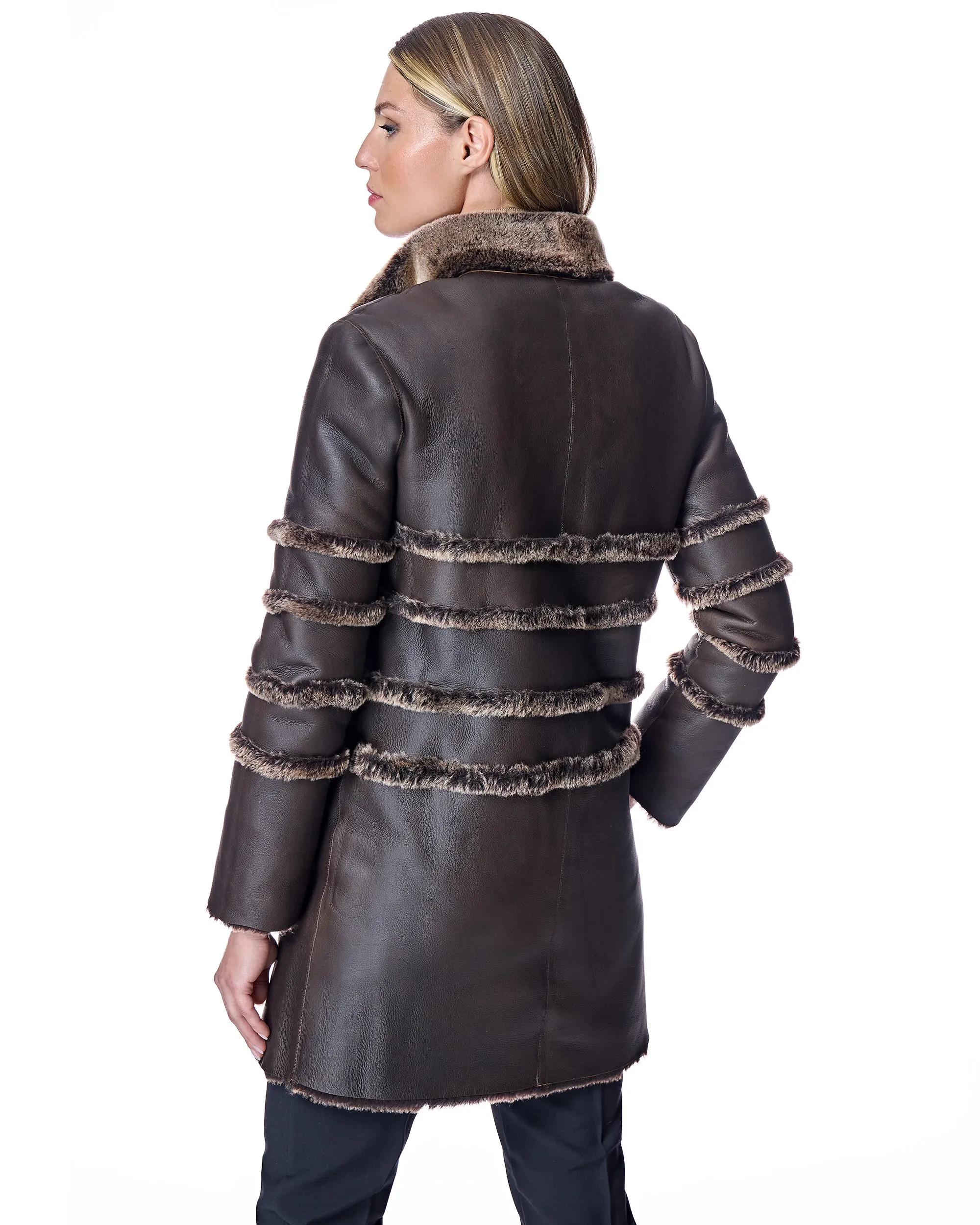 Maximilian Horizontal Shearling Jacket
