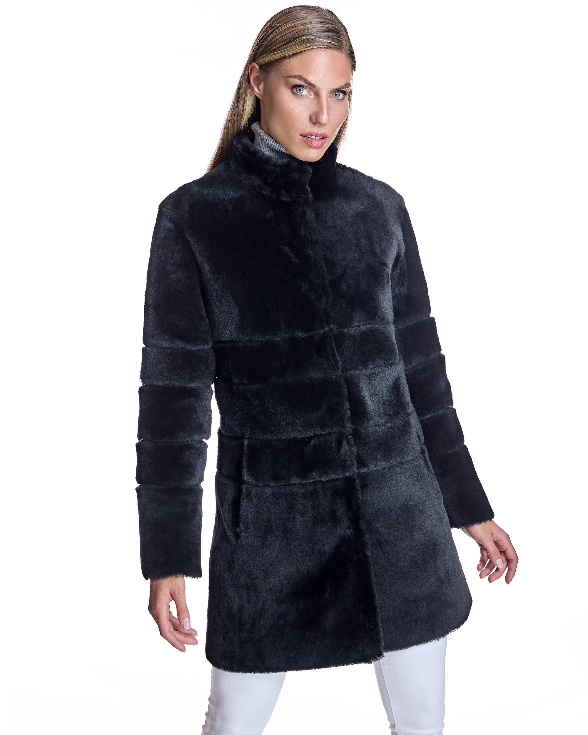 Maximilian Horizontal Shearling Jacket